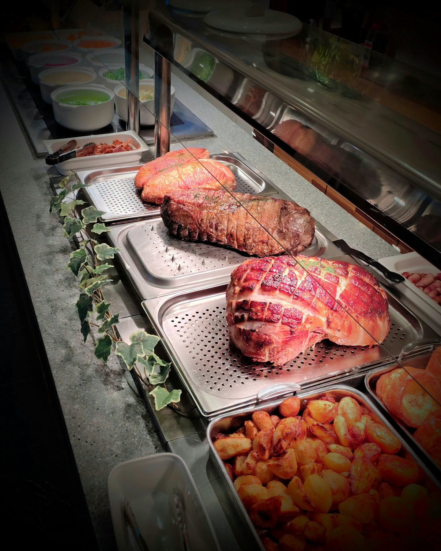 Traditional Sunday roast with Yorkshire pudding